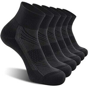 Mens Ankle Socks 6 Pack Cushioned Athletic Running Sports Cotton Non Slip Socks